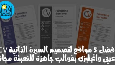 أفضل 5 مواقع تصميم السيرة الذاتية CV عربي وانجليزي بقوالب جاهزة للتعبئة مجانا